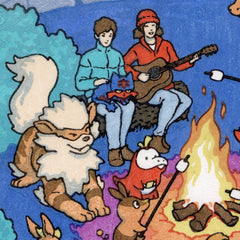 'Campfire Stories' Woodblock Print