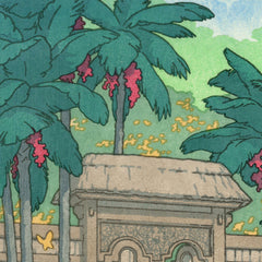 'Outside the Gate' Woodblock Print