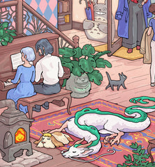 'Cozy Café' Giclée Print