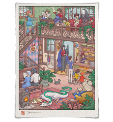 'Cozy Café' Giclée Print