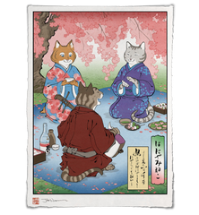 'Hanami Cats' Giclée Print