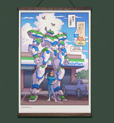 **Pre-Order** 'Mecha Delivery - Family Mart' Wall Scroll