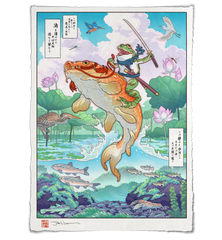 'Frog Samurai of Still Waters' Giclée Print