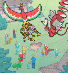 **Pre-Order** 'Kite Festival' Wall Scroll