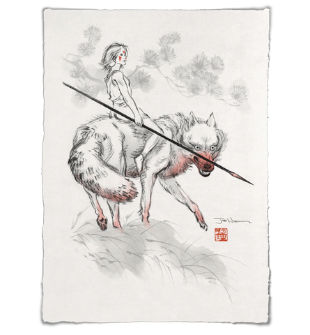 'Wolf Girl' ジクレー版画