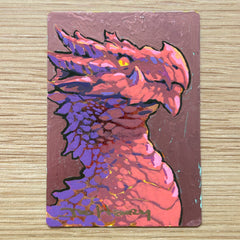Hand Painted AP Card: Red Dragon