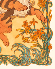 'Tiger Lilies' Art Nouveau Print