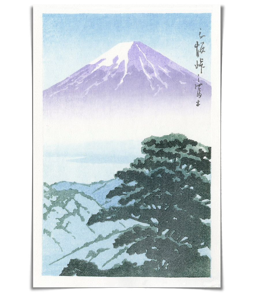 'Mt. Fuji from Misaka Pass' Woodblock Print